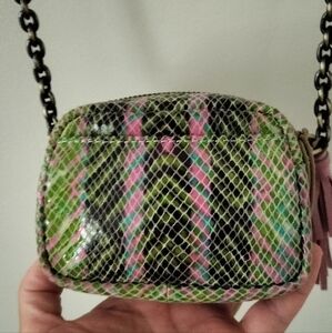 Hobo Women's Chain Crossbody Bag, Mini Multicolored Purse.